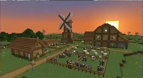 Nuestro pequeño pueblecito · in Valhalla · Minecraft Bedrock 26.45 · day 300