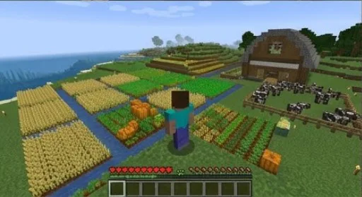 Puerto y granja · in Mundito · Minecraft Bedrock 26.45