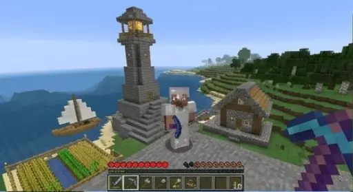 Puerto y granja · in Mundito · Minecraft Bedrock 26.45