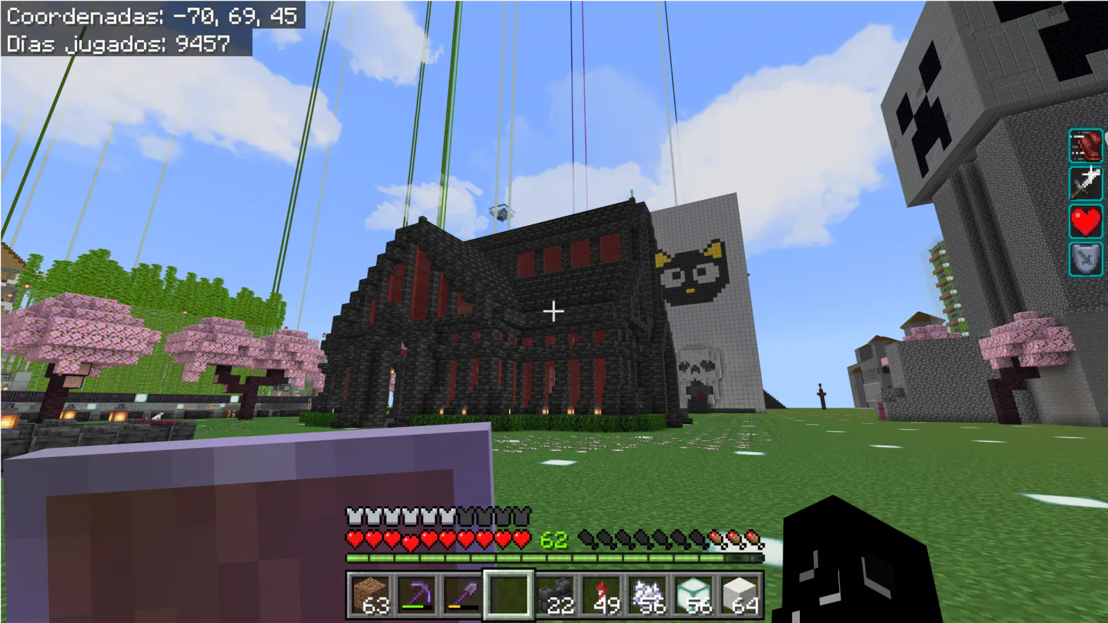 Primera base · in Mundo Forever · Minecraft Bedrock 26.45 · day 152