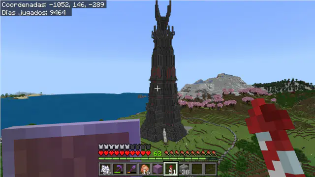 Torre de orthanc · in Mundo Forever · Minecraft Bedrock 26.45 · day 6500