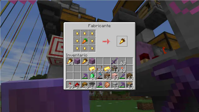 Granja de zanahoria dorada automatica con shulker loader · in Mundo Forever · Minecraft Bedrock 26.45 · day 9730