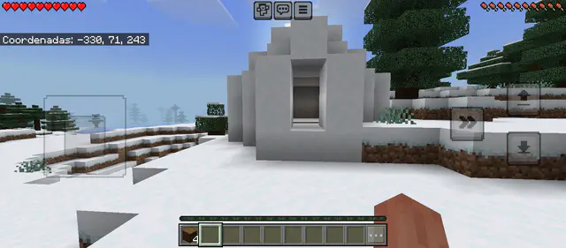 Primera base · in New world · Minecraft Bedrock 26.45 · day 1
