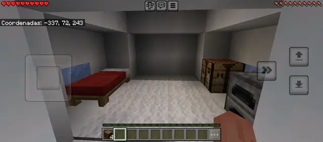 Primera base · in New world · Minecraft Bedrock 26.45 · day 1